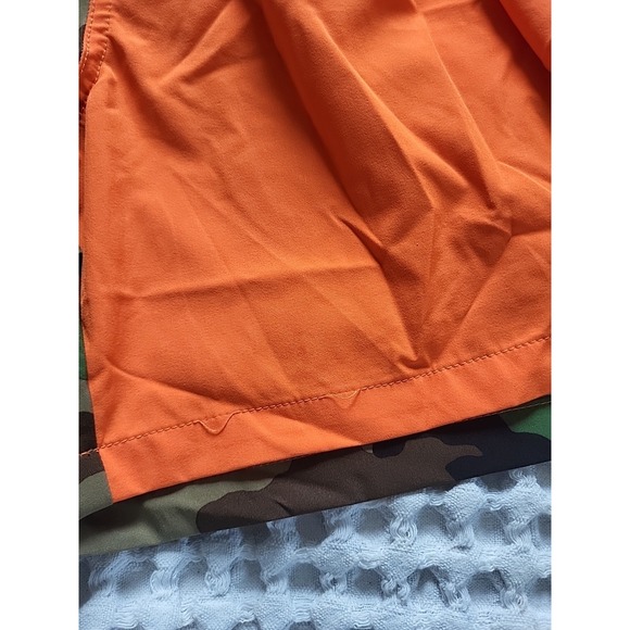 Polo Ralph Lauren Lined Board Shorts / Swim Trunks Men XL Camo Multi Orange READ - Picture 4 of 5